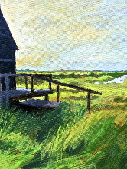 Walberswick Fishermans Hut At Sunset