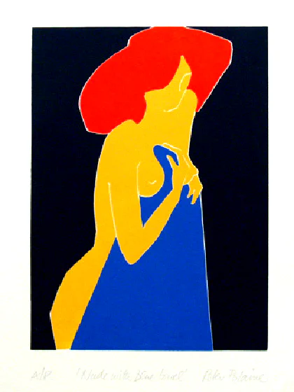 Nude with Blue Towel