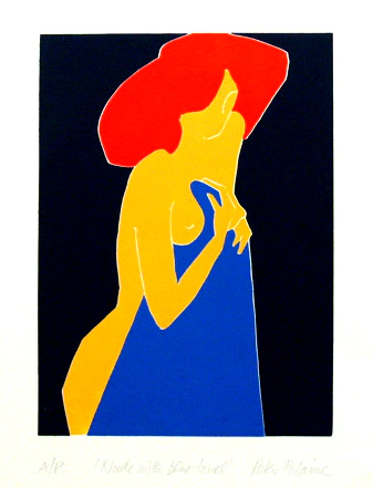 Nude with Blue Towel